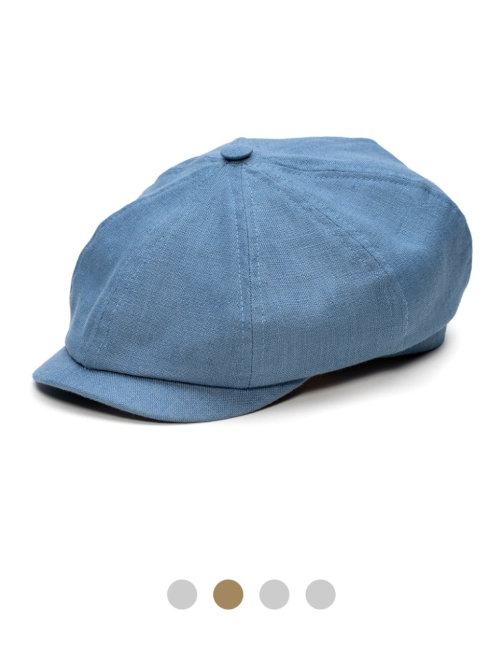 Sterkowski Light Blue Linen Flat Cap/Gatsbg Cap